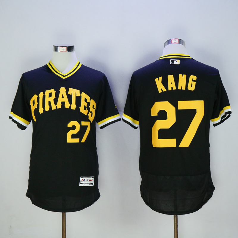 Men Pittsburgh Pirates #27 Kang Black Elite MLB Jerseys
